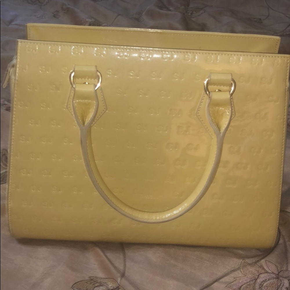 St. John Patent Leather Handle Bag
